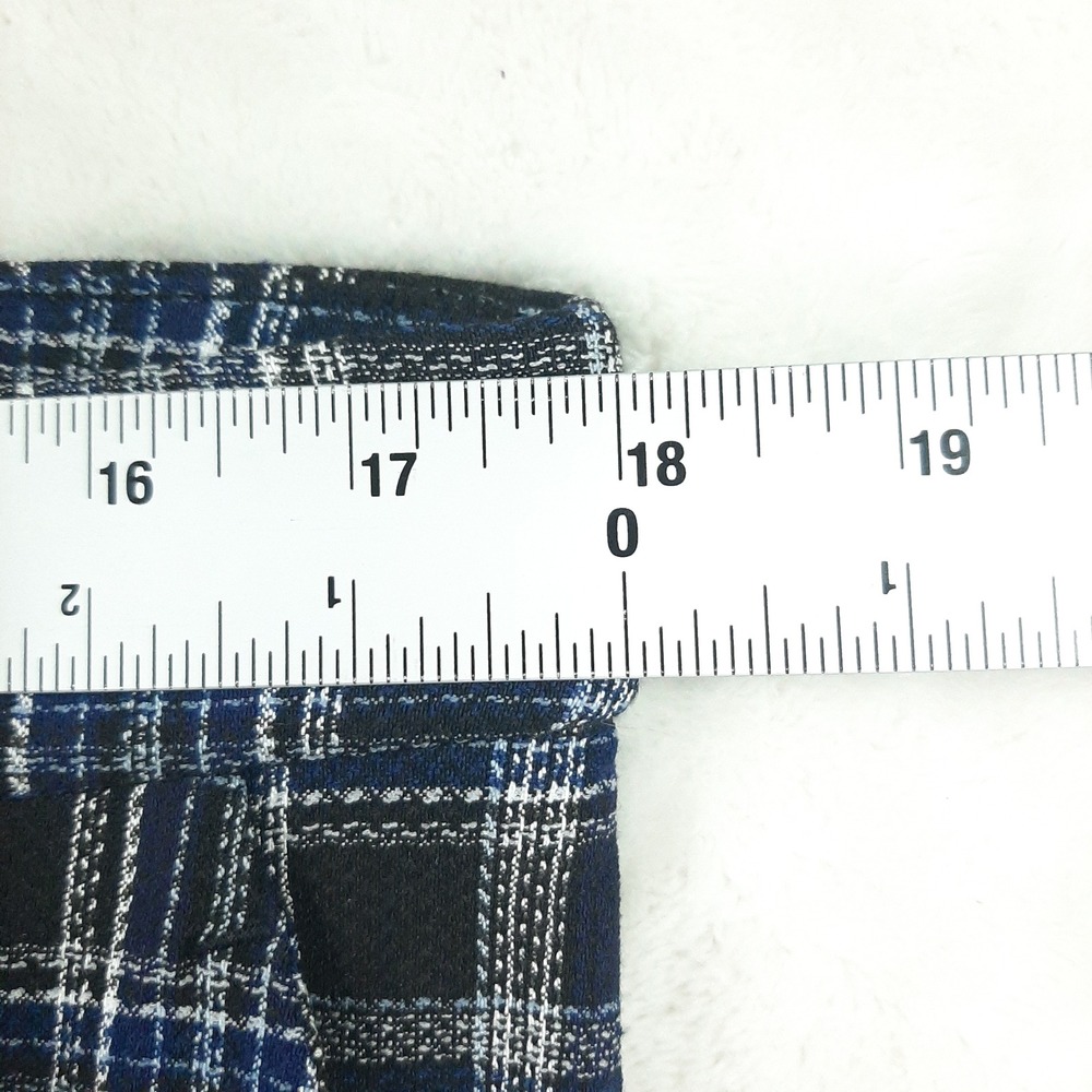 Jules & Leopold Blue Black Plaid Straight Leg Pull On Stretch Dress Pants Small - Picture 3 of 9